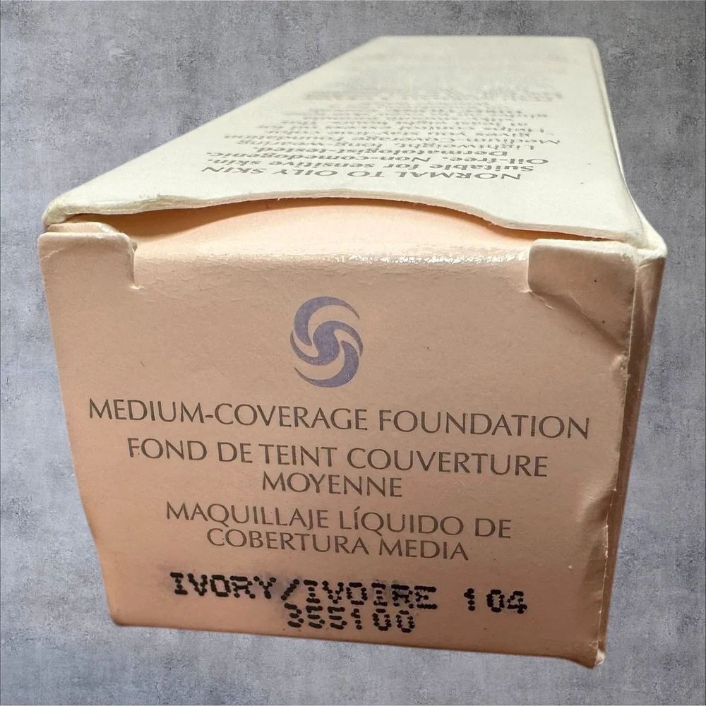 Mary Kay Medium Coverage Foundation Ivory‎ 104 355100 1oz New Pink Cap Liquid